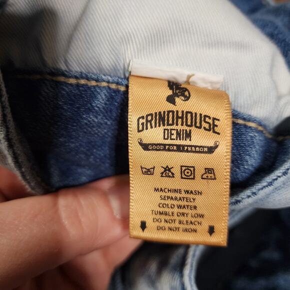 Grindhouse Rip N Repair Denim Jeans Light wash size 34 Distressed 2328 - Picture 6 of 8